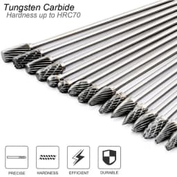 Extra Long 100mm Rotary Rasp File Carving Grinder Abrasive Tools Carbide Burr Alloy Bits Milling Cutter Drill For Metal Wook