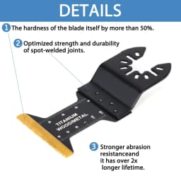 Titanium Oscillating Saw Blades Kits, Metal Cutting,Multitool, Fit Dewalt Bosch Worx, Milwaukee Ryobi, 20 Pcs