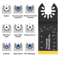 Titanium Oscillating Saw Blades Kits, Metal Cutting,Multitool, Fit Dewalt Bosch Worx, Milwaukee Ryobi, 20 Pcs