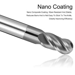 AZZKOR HRC50/55/70 For Steel Material Endmills 4-Flute Ball End Mill Tungsten Carbide CNC Milling Cutter Tools R0.5-R6.0mm