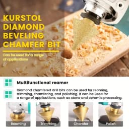 M14 Diamond Chamfer Corn Drill Bit Enlarged Hole Beveling Grinding Tools 50mm for Granite Marble Tiles Stone Cutting Cone Carve