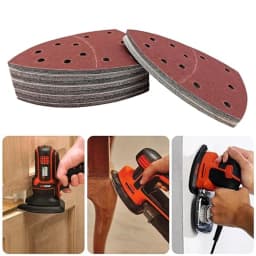Wholesale 160-1Pcs 11Holes Mouse 40-2000 Grits Sander Sandpaper Triangule Sand Paper Abrasive Triangle Sanding Disc Detail