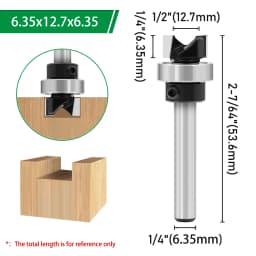 LAVIE 1pc 6mm 1/4"Shank Bearing Straight Router Bit Cutter Milling Cutter Woodworking Tools C06013A