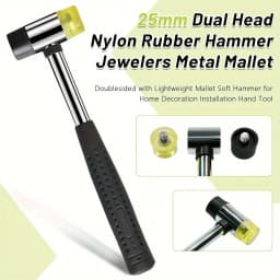 Double-Sided Rubber Mallet – Soft Plastic Hammer for Jewelry, Leather Craft, Woodwork, and Flooring Installation