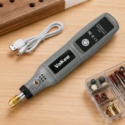 Vakee 16000RPM Rotary Tool, 3.7V USB Rechargeable Mini Grinder Pen, Portable Electric Tool for DIY Craft, Jewelry Makin