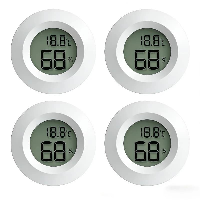 NEW Mini Hygrometer Thermometer Fahrenheit or Celsius Meter Digital LCD Monitor Indoor Room Round Humidity Temperature Gauge