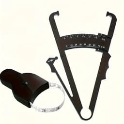 1 Set Body Fat Measuring Device and Waist Tape Combination-Handheld Fat Meter and Tape Measure,Portable Fitness Measurement Too
