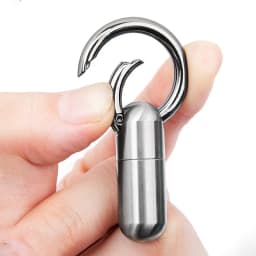 Pure Titanium Waterproof Bunker Portable Small Pill Box Sealed Waterproof Keyring Mini Carry-on First Aid Pill Bottle Three Colo