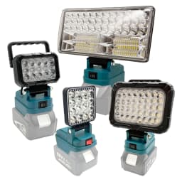 LED Work Light Spotlight with 2 USB Charging Port for Makita 18V Li-ion Battery Electric Torch Light for Camping Outdoor