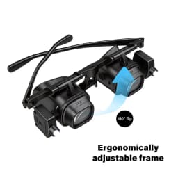 2X-24X LED Headband Magnifier Dual Eye Glasses Loupe For Watchmaker Jeweler Repair Soldering Phone Electronic Components