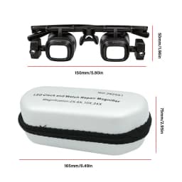 2X-24X LED Headband Magnifier Dual Eye Glasses Loupe For Watchmaker Jeweler Repair Soldering Phone Electronic Components