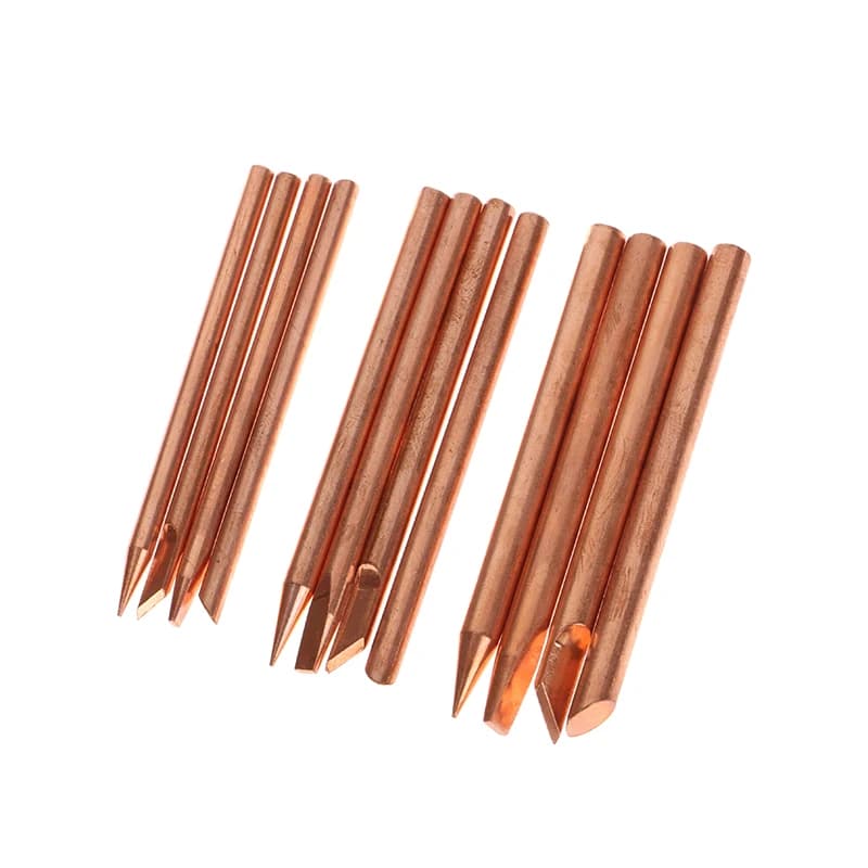 4pcs External Heat Solder Iron Tip B C D K Pure Copper Solder Head 30W 40W 60W Replacement Tip Welder Repair Tools