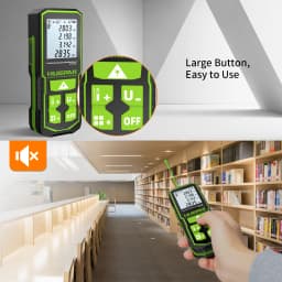 Huepar Laser Distance Measuring Meters Tool with Angle Sensor Rechargeable Digital Green Beam 60M 100M 120M Laser Rangefinder
