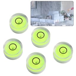 5pcs Circular Mini Spirit-Level Set Meter Bubble Inclinometer Green Bullseye Cameras Measure Tools Horizontal Ruler