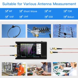 NanoVNA-H NanoVNA-H4 Vector Network Analyzer 10KHz-1.5GHz MF HF VHF UHF Antenna Analyzer Antenna Tuner Nano VNA SWR Phase Delay