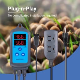 INKBIRD IHC-200/IHC-200-Wifi Humidity Controller Smart App Control Dual Digital Display Hygrometer Socket with High Low Alarm