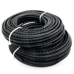 Garden Power Tool Brush Cutter Accessories Black Color Trimmer Serrated Line 3.0mm 15m Brushcutter Wire