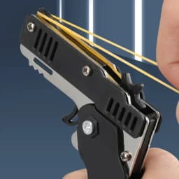 Keychain Gun Rubber Band Shooter 60 Pcs, Mini Fidget Toy Gun for Kids, Outdoor Party Favors Holiday Birthday Gift for Boys