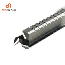 Dreanique 1pc 3 Straight Flutes Carbide Milling Cutter Chipbreaker Woodworking Carving CNC Trimming Slot Bit Plywood