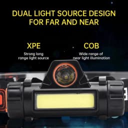 Welding Face Cover Lamp USB Charging XPE+COB Dual-purpose Headlight Argon Arc Welding Cap Welding Lighting Night Hiking Outdoor