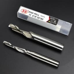 BB Single Edge Router Bit 1 Flute End Mill HSS Sharp Cutting Tool for Metal Aluminum Machining 3-10mm Diameter