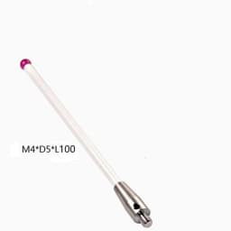 1pc 5/6mm OD M4 L100 Threadruby Head Ceramic Styli Rod 3D Three Dimensional Gauge Meter Coordinate Measuring Machine CMM Tip