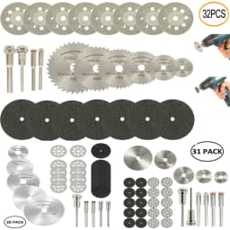 6-32Pcs Mini Circular Saw Blade Set Sanding Grinding Wheel Cutting Disc for Dremel Accessories Metal Cutting Rotary Tools