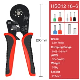 Crimping Pliers Ferrule Sleeves Tubular Terminal Tools HSC8 6-4 6-6 16-6 Wire Crimper Household Electrical Sets 1200pcs Terminal