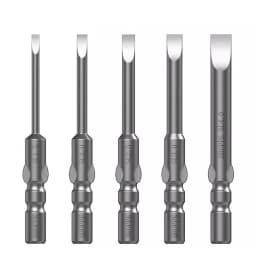 800 Slotted Electric Screwdriver Bit S2 Alloy Steel 4mm Round Shank Magnetic Flat Head Drill Bit Screw Driver Bit