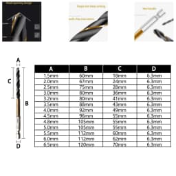 3/7/13PCS Hex Shank Twist Drill Bit Set Wood Metal Hole Cutter Core Drilling Tool Cobalt Drill Bits 1.5 2 2.5 3 3.5 4 5 6mm HSS