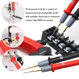 22 Pcs Multimeter Test Lead Probes Kits Silicone Wire Pen Cable Replaceable Needle tip Universal Test leads with Alligator clip