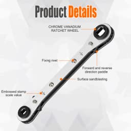 Two-way Ratchet Refrigeration Valve Wrench Professional Air Conditioning Refrigeration Tool 1/4 3/8 3/16 5/16 Inch