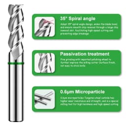 Aluminum Endmilll TGH 3Flute Color Circle Flat End Mill Tungsten Steel Carbide For Aluminu Milling Cutter CNC Machine Tools