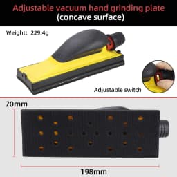 HIFESON 70x198mm Manual Vacuum Polishing Block Sanding Abrasive Block Hand Grinding Board 3 Types Arcs For Car Paint Surface