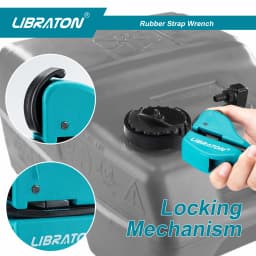 LIBRATON Adjustable Strap Wrench 150mm, 1PC Universal Rubber Strap Wrench, Locking Adjustable Wrench, Oil Filter Strap Wrench