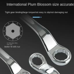 1pc Chrome Vanadium Steel Dual Head Dual-purpose Plum Wrench Auto Repair Wrench Tool Eye Wrench Repair Hardware Tool Plum Wrench