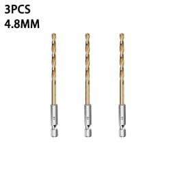 3/5/13Pcs HSS High Speed Steel Titanium Coated Drill Bit Set 1/4 Hex Shank 1.5mm-6.5mm Hexagonal Handle Twist Drill
