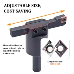 C12-40-10-5 Flying Knife Disc Plane Adjustable Size SCLCL Cutter Shank Lathe Machining Center Tools CCGT060204-AK Milling Insert