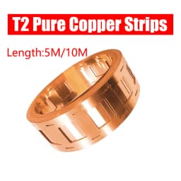 T2 High Purity Copper Strip,2P Copper Strip 5M/10M for 18650/21700 Li-ion Battery Pack Assembly Spot Welding Strap