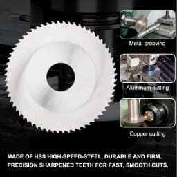 XCAN 60/63mm Slitting & Slotting Saw Blade HSS Steel Circular Saw Blade Cutting Disc for CNC Slitting Machine PVC Cutting Tool