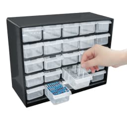 25 Multi-grid Drawer Parts Box Wall-mounted Screw Classification Component Box Tool Case electronic components Storage ToolBox