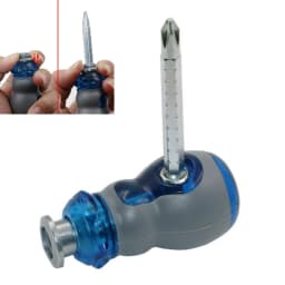 Short Handle Magnetic Screwdriver Chrome Vanadium Steel Mini Dual Purpose Scalable Screwdrivers For Household Repairs