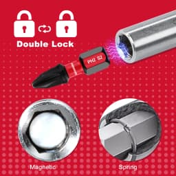 Geinxurn 2'' Stainless Screwdriver Bit Holders,Extension Socket Drill Bit Magnetic Holder Hex Shank Quick-Change Drill Bit Guide