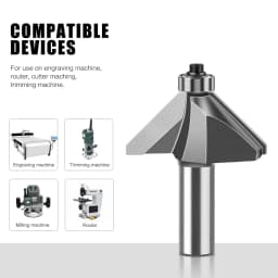 1pc 6mm 12mm Shank 45 Degree Bevel Router Bit Woodworking Milling Router Bit Trimming Machine Carving Router Bit