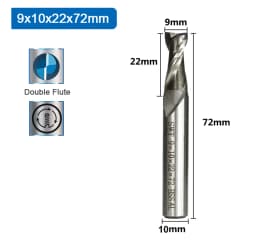 XCAN End Mills High Speed Steel M2 Metal Cutter 2 Flutes Straight Shank CNC Router Bit for Wood Aluminum Steel 2-12mm