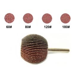 1PC Spherical Sandpaper Flap Wheel 6mm(1/4") Shank 60-180 Grit Abrasive Rotary Tool for Grinder Precision Polishing, Ball Shape