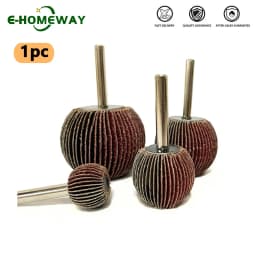 1PC Spherical Sandpaper Flap Wheel 6mm(1/4") Shank 60-180 Grit Abrasive Rotary Tool for Grinder Precision Polishing, Ball Shape