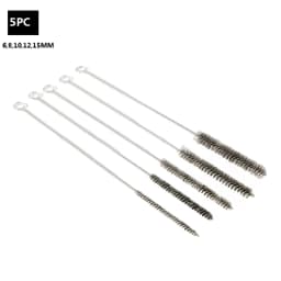 5/10pcs Cleaning Brushes Stainless Steel Brass Cylinder Wire Tube Pipe Cleaning Brush For Power Drill Descaling Rust Removal