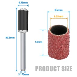 XCAN 11-102pcs 6.35mm Drum Sanding Kit with 1/8" Shank Mandrel for Rotary Tool Nail Drill Bits Abrasive Tools Dremel Accessories
