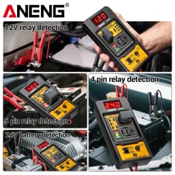 ANENG RT01 Digital Relay Detector 11-25V Universal 4/5 Pins Car Battery Vehicle Detection Digital Display Voltage Battery Tester